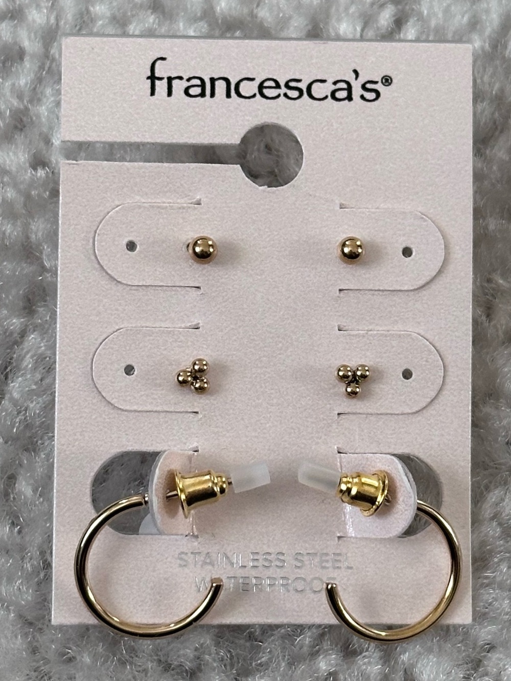 Francesca's - Gold Mixed Earring Set